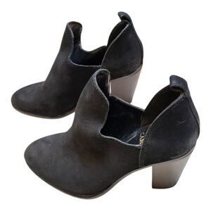 Vince Camuto Black Ankle Booties with Chunky Heel